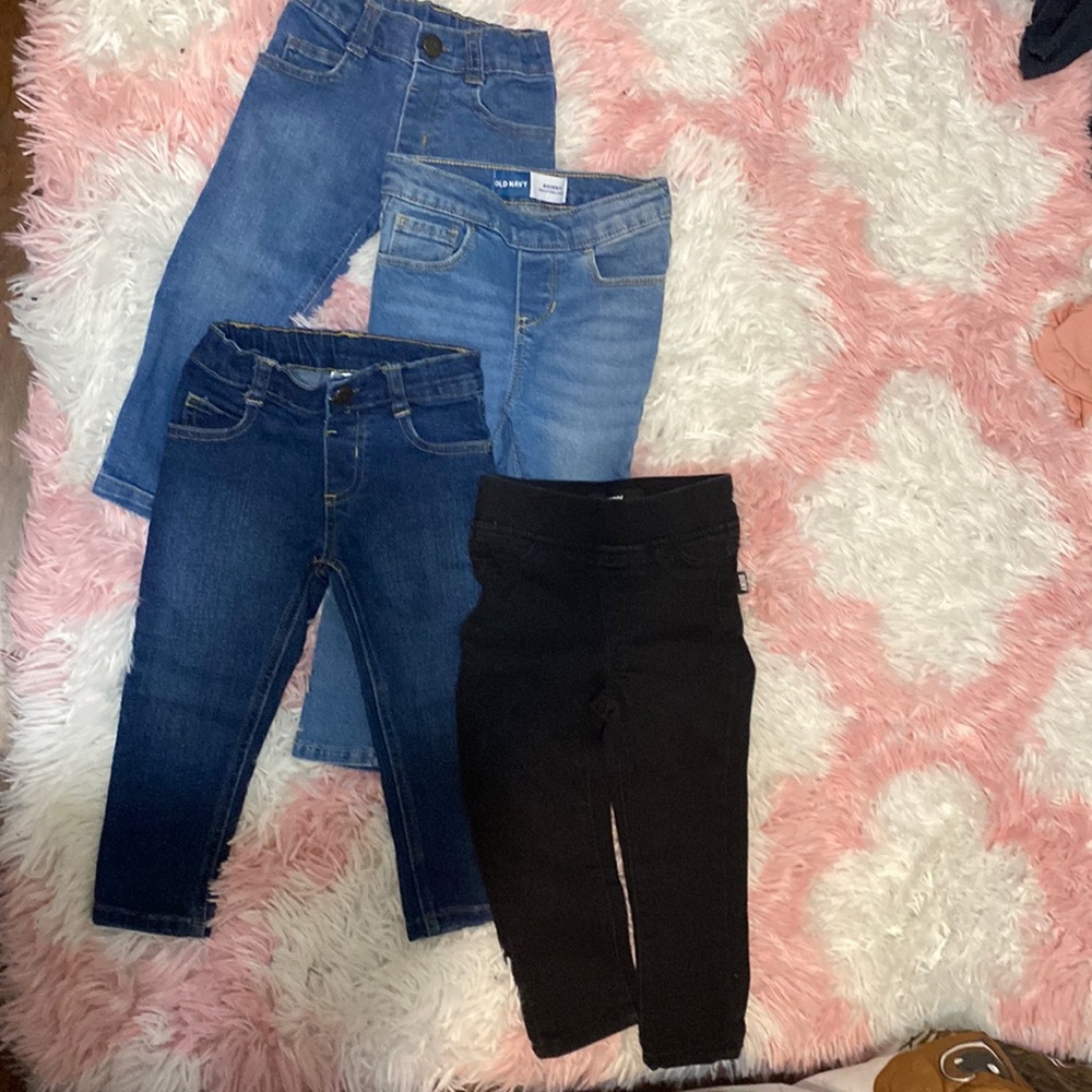 Four pair of jeans